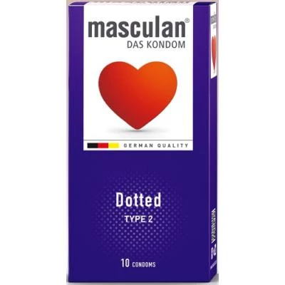 Masculan2 Lila érdesített óvszer 10x