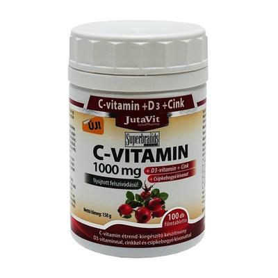 Jutavit C-vitamin 1000mg Csipkebogyó D3 Cink 100x