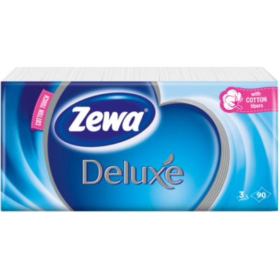 Zewa Deluxe 3 rétegű illatmentes papírzsebkendő 90x